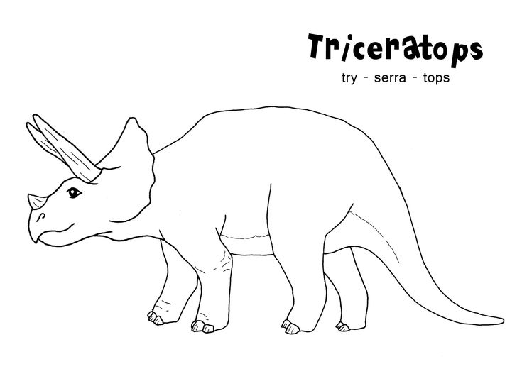 Animal Coloring Triceratops Coloring Pages Printable Dinosaurs Triceratops Col