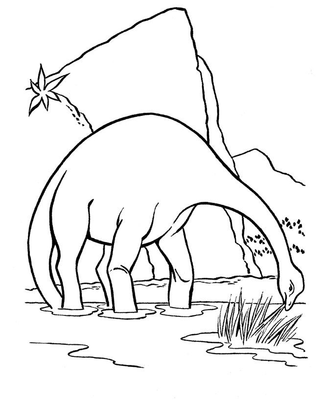 Dinosaur Coloring Pages Apatosaurus or Brontosaurus Dinosaurs