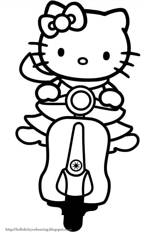 Free printable Hello Kitty coloring pages party invitations activity sheets a