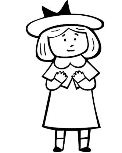 Madeline Cartoon Coloring Page