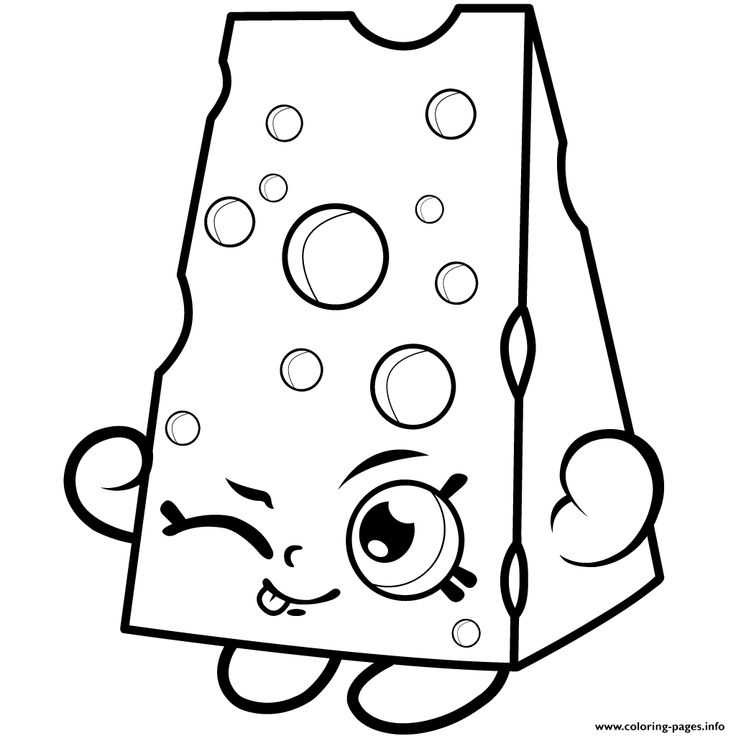 Print Cartoon Cheese to Colour coloring pages