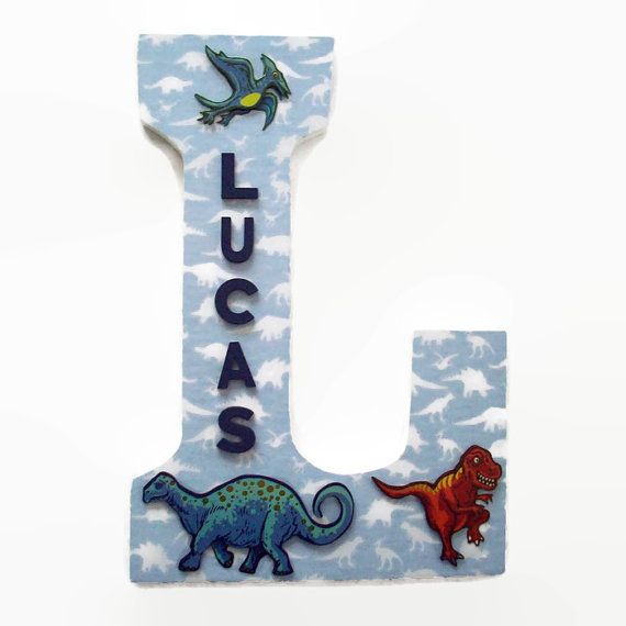 1536119017 215 Dinosaur Wood Letter Dinosaurs Wall Letters by cathyscraftycovers