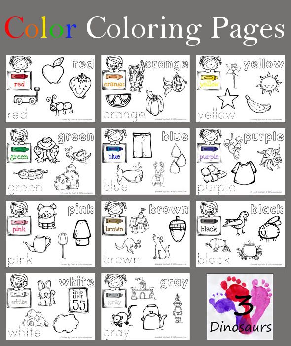 3 Dinosaurs has FREE Color Coloring pages. In this printable you will find 11 p