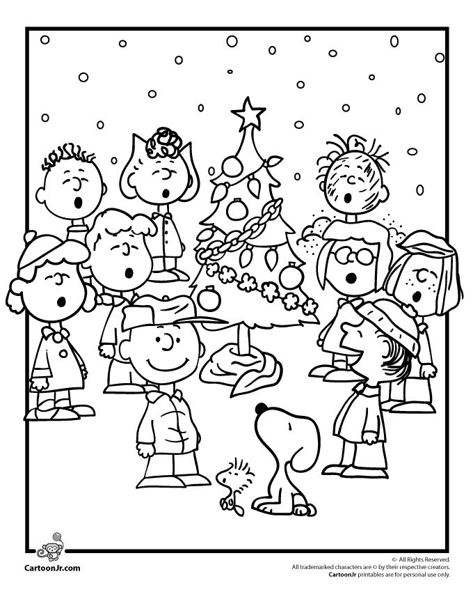 A Charlie Brown Christmas Coloring Pages Charlie Brown Christmas Coloring Pages