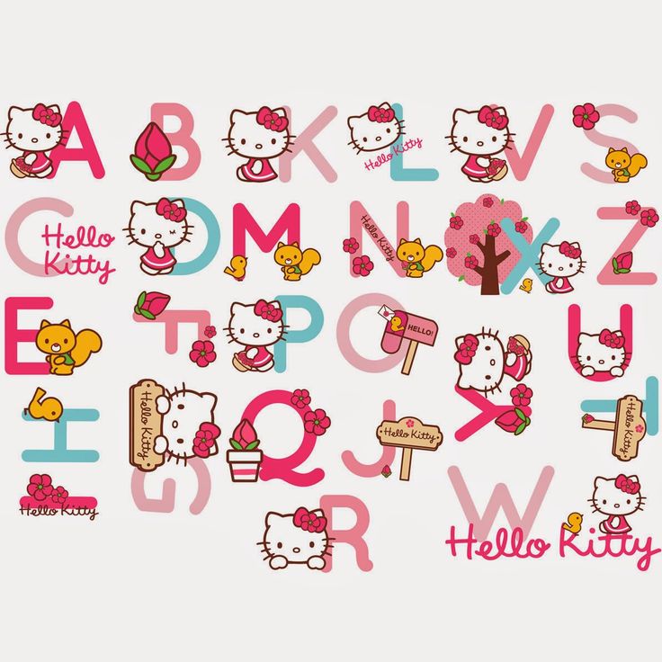Alfabeto de Hello Kitty con Accesorios