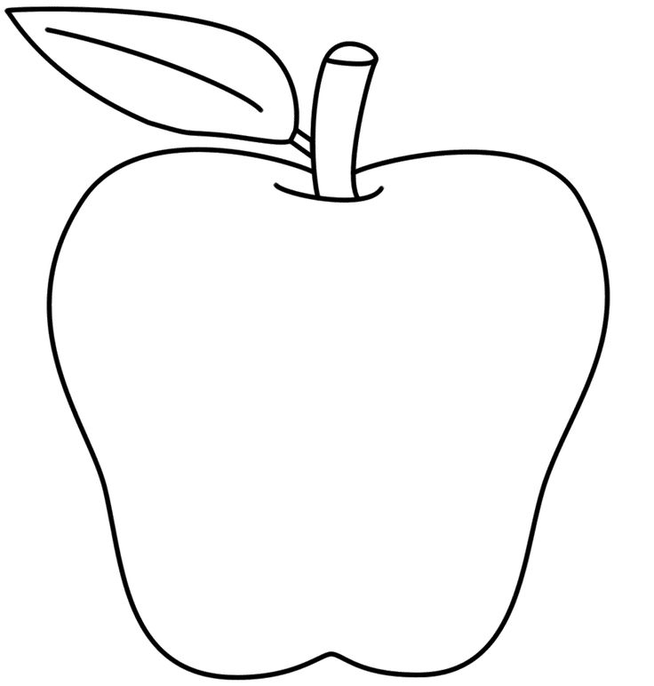 Apple Coloring Page Back to School