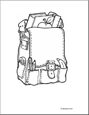 Back Pack Pattern Back to School Theme Unit Worksheets and Printables page 1
