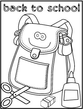 Back To School Coloring Page by Innovative Teacher fun