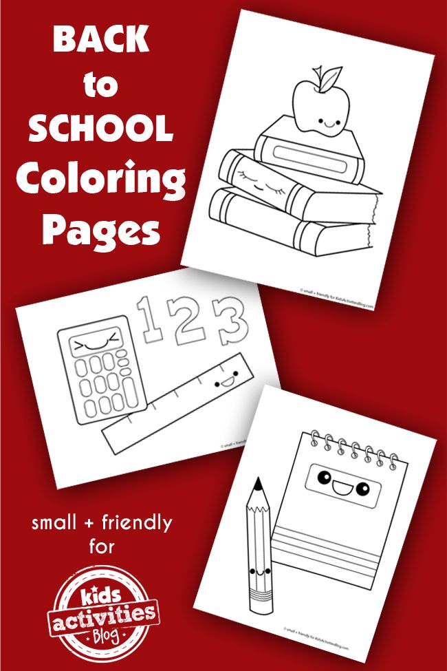Back to School Coloring Pages Silly School Supplies Kids Activities Blog