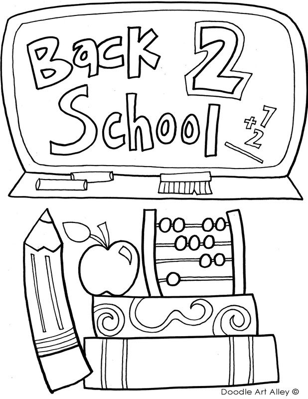 Back to school Coloring Pages Classroom Doodles