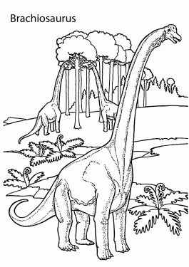 Brachiosaurus realistic dinosaurs coloring pages for kids printable free