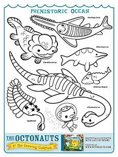 Captain Barnacles goody bag treat Octonauts coloring pages from Meomi carto