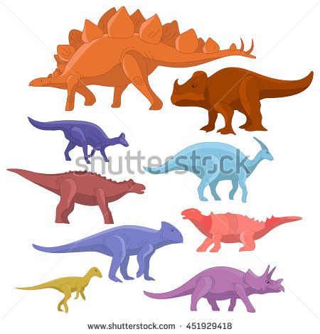 Cartoon dinosaurs collections cute monster dinosaur funny animal set. Hunter…