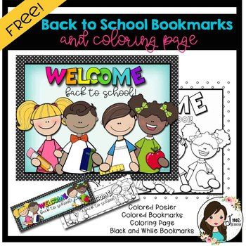 Celebrate Back to School with this FREE poster bookmarks and coloring page. The