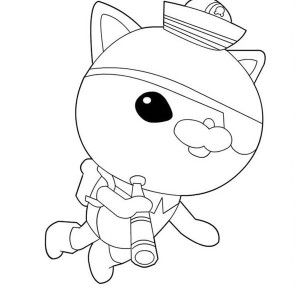 Coloring Page Kwazii from The Octonauts Exploring the Sea Coloring