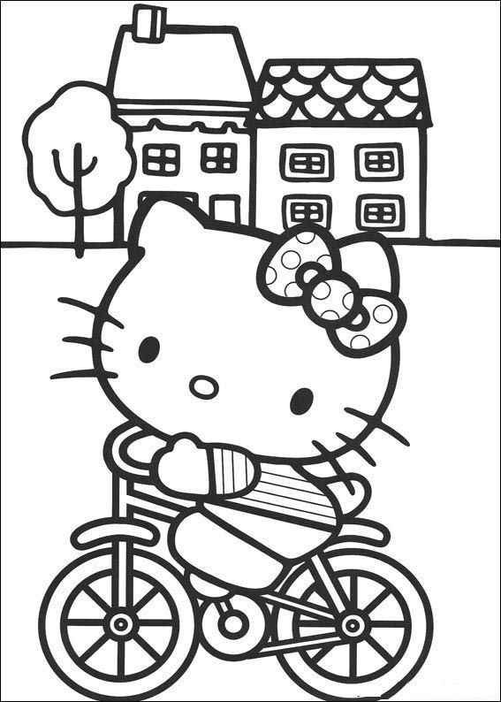 Coloring page Hello Kitty Hello Kitty on Kids n Fun.co .uk . On Kids n Fun you wil