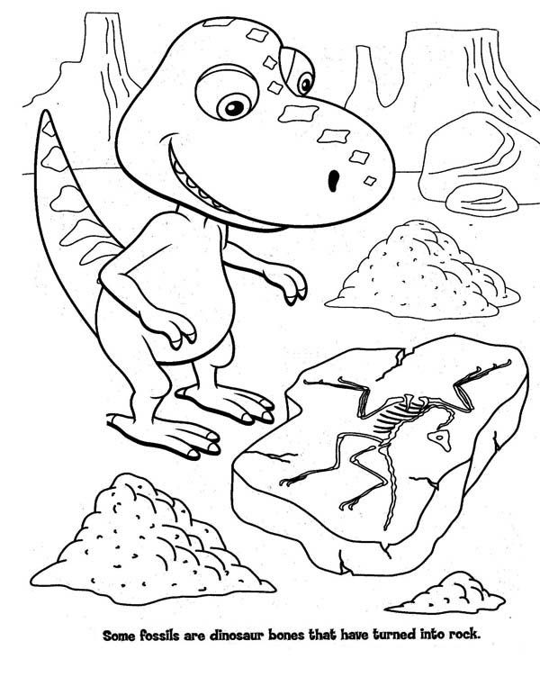 Dinosaur Buddy the Little T Rex in Dinosaur Train in Dinosaur Coloring Page