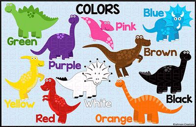 Dinosaur Color Chart 11 x 17 from Johnson Creations on TeachersNotebook.com
