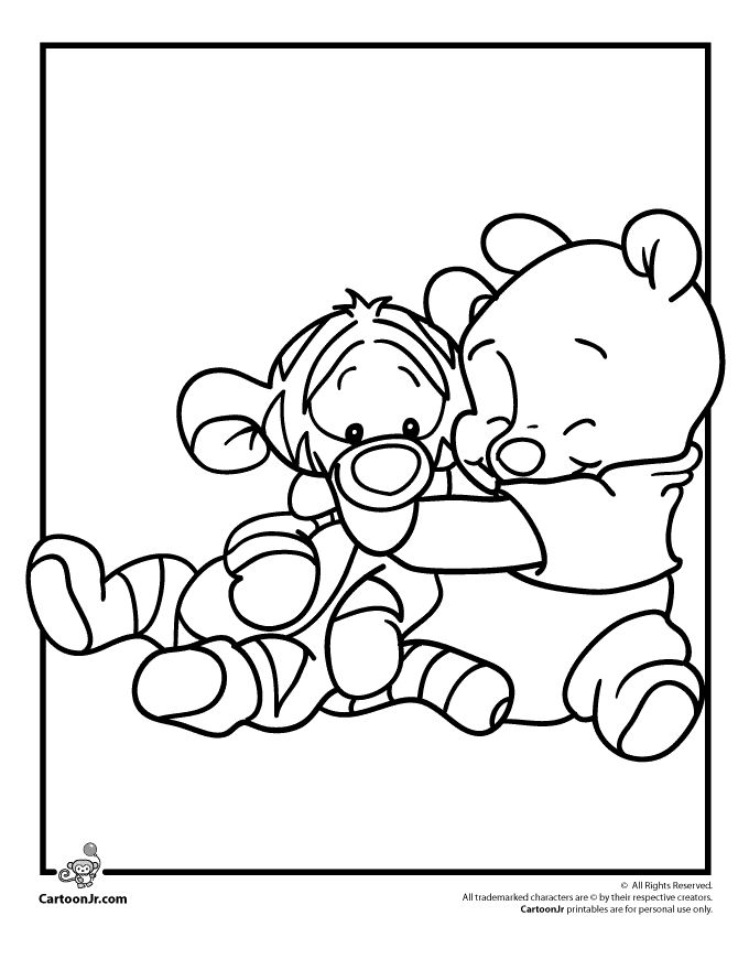 Disney Babies Coloring Pages Pooh and Tigger Disney Babies Coloring Page – Car