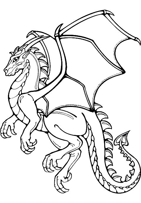 Dragon Coloring Pages The article features both realistic and cartoon forms of