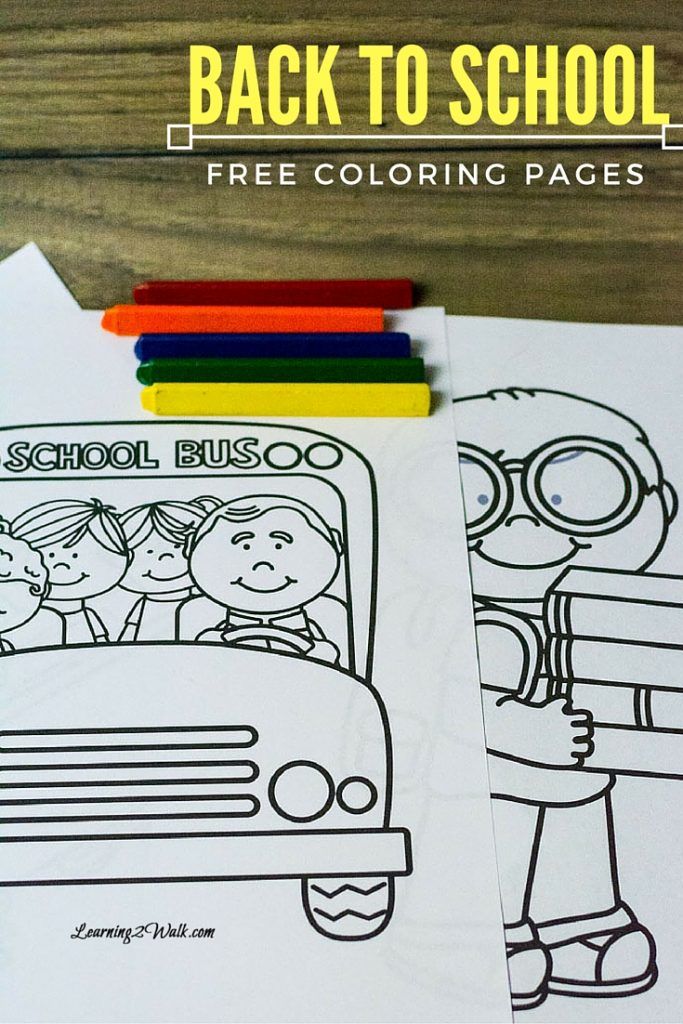 Enjoy these back to school free coloring pages to help your kids transition to t
