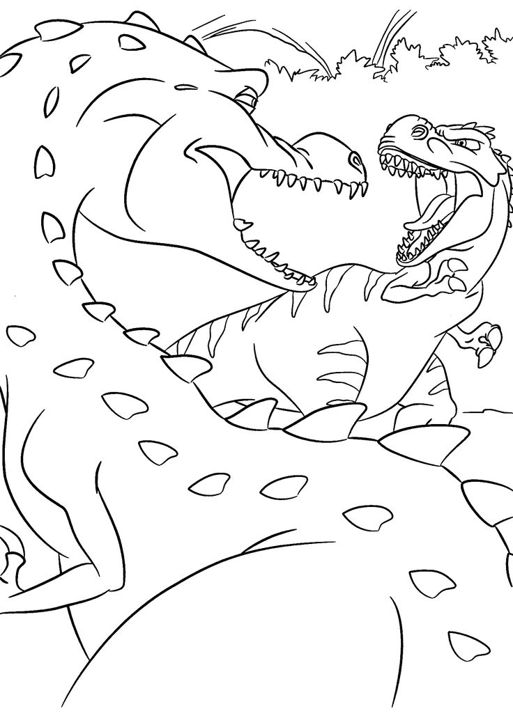Fight dinosaurs coloring pages for kids printable free