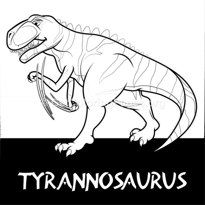 Free Instant Downloads Tyrannosaurus Cute Dinosaurs Coloring Pages coloring co