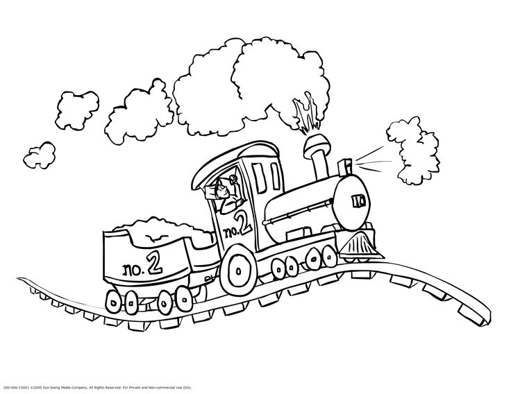 Free Printable Train Coloring Pages Template To Print