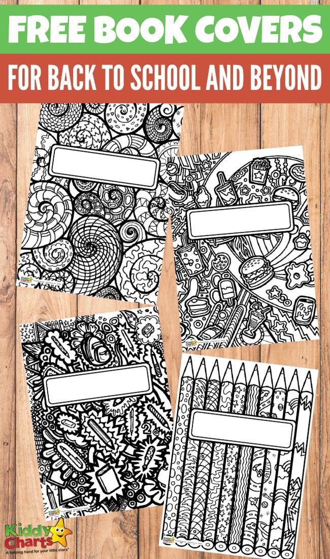 Free book covers for back to school and beyond coloring pages for kids