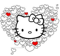 HELLO KITTY Coloring Pages Invites