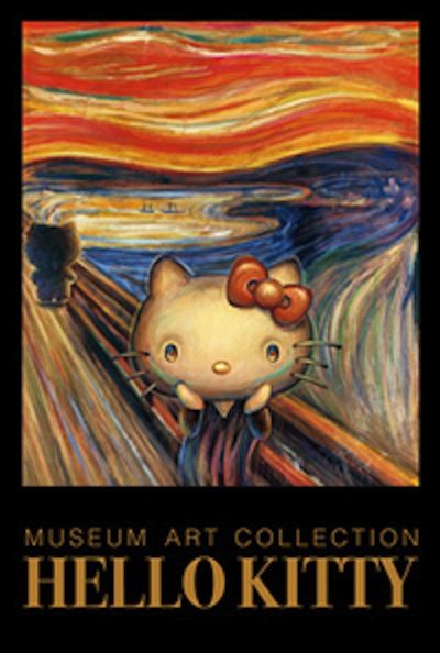 HELLO KITTY LIMITED MUSEUM ART COLLECTION HELLO KITTY TRIBUTE TO THE SCREAM BY