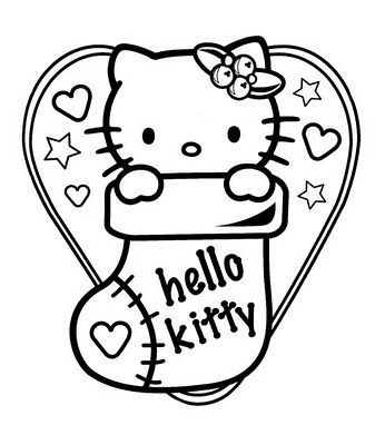 Hello Kitty Christmas Coloring Page Hello Kitty Photo 25604566 Free Coloring P