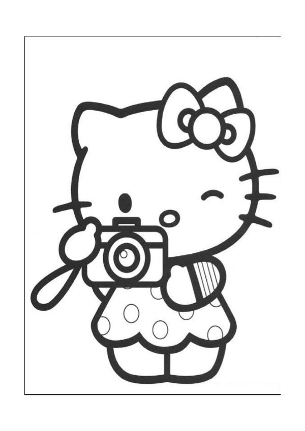 Hello Kitty Kleurplaten voor kinderen. Kleurplaat en afdrukken tekenen nº 10