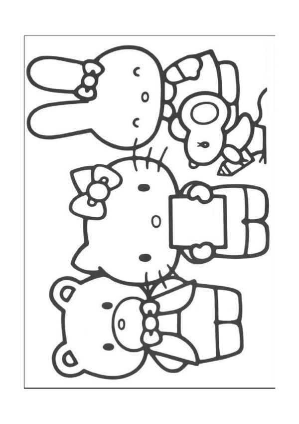 Hello Kitty Kleurplaten voor kinderen. Kleurplaat en afdrukken tekenen nº 29