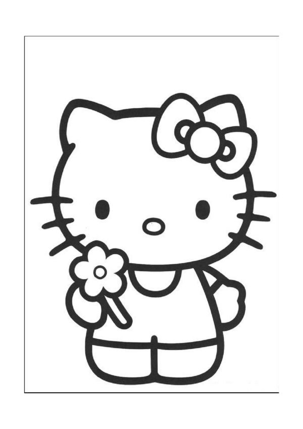 Hello Kitty Kleurplaten voor kinderen. Kleurplaat en afdrukken tekenen nº 4