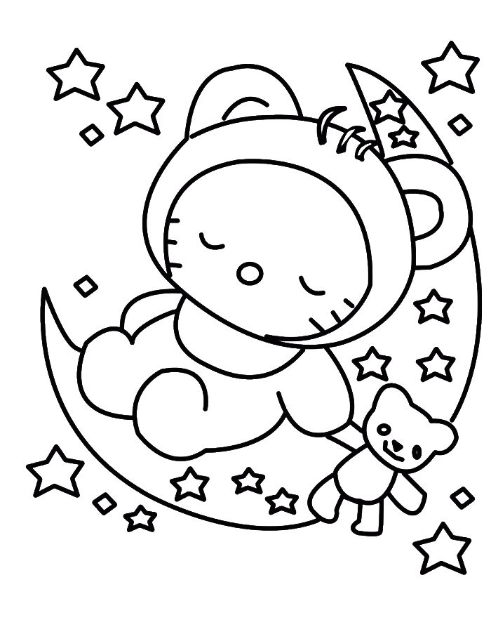 Hello Kitty To Draw AZ Coloring Pages