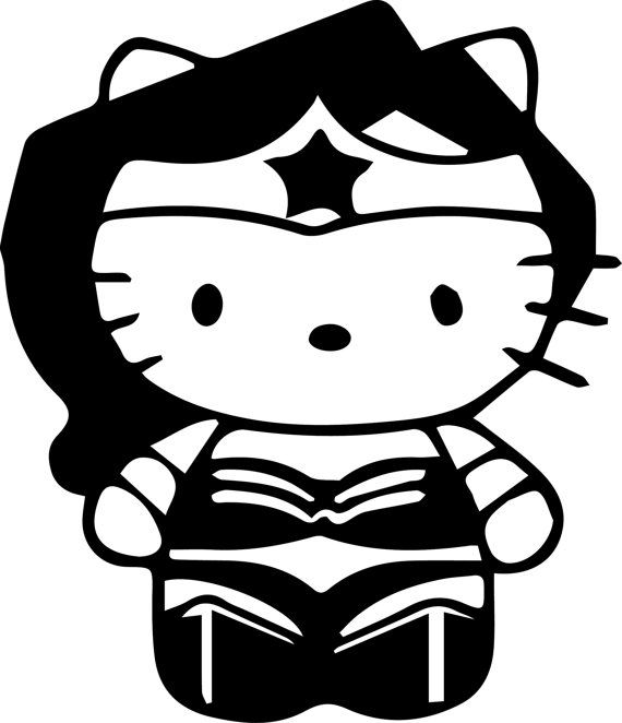 Hello Kitty Wonder Woman Baby Bodysuit Choose by AinsleeStudio