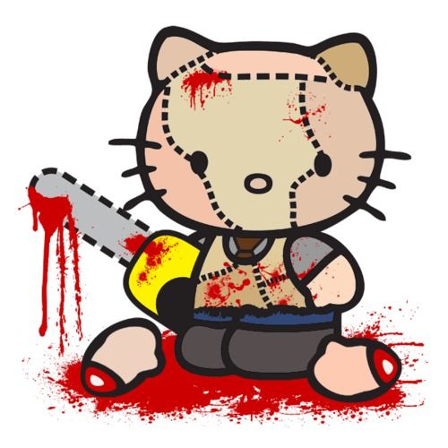 Hello Kitty as Leather Face