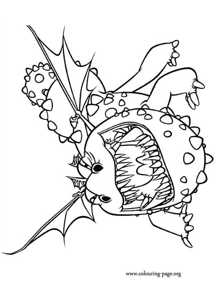 How to Train Your Dragon Gronckle coloring page