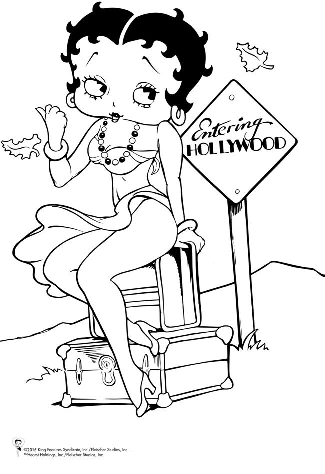 Lovely Cartoon Coloring Pages From Betty Boop Coloring Book. Here are 4