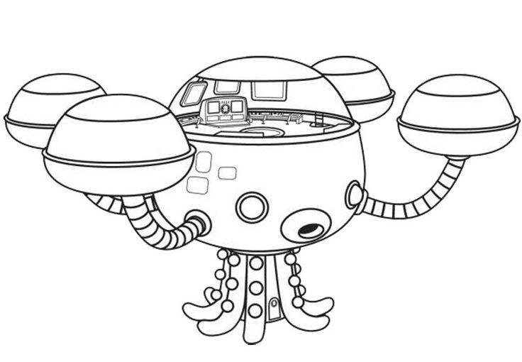Octonauts Octopod Coloring Page cartoon coloring pages