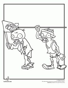 Plants Vs. Zombies Coloring Pages Cartoon Jr