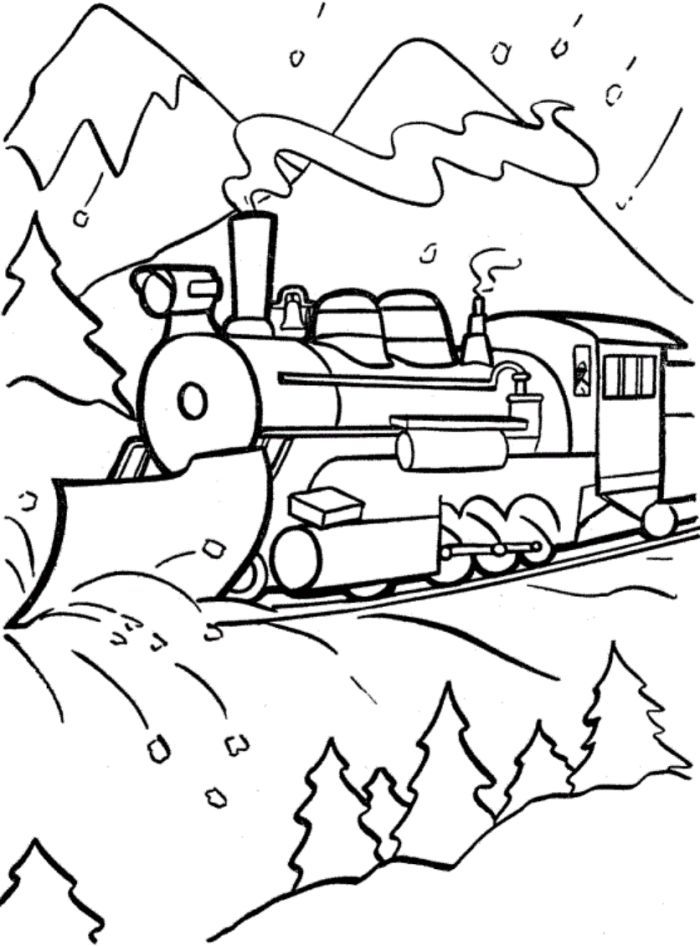 Polar Express Train coloring page