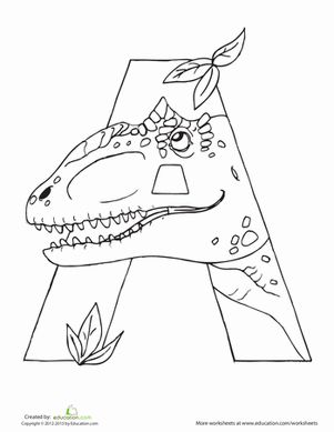 Preschool Dinosaurs Letter A Worksheets Dino A