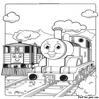 Print out pictures of Toby the tram engine Thomas the train and friends coloring