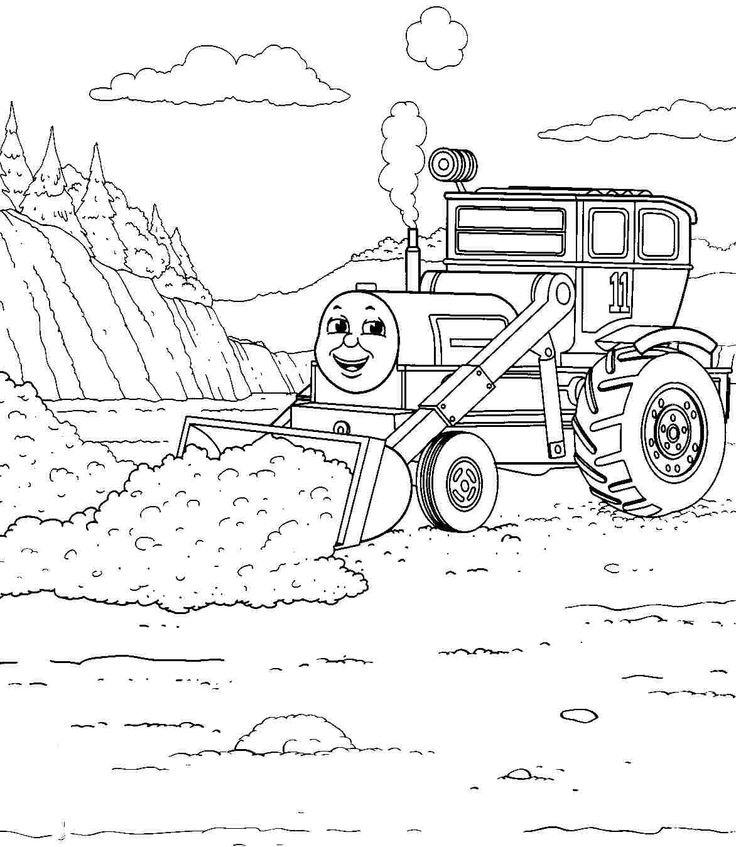 Printable Free Cartoon Thomas The Train And Friends Coloring Pages