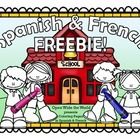 Spanish French Back to School Coloring Pages FREEBIE