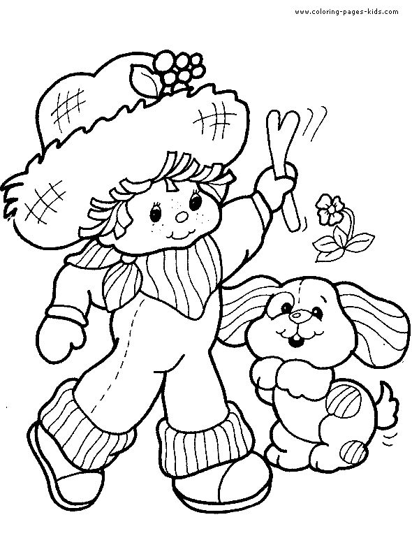 Strawberry Shortcake color page cartoon characters coloring pages color plate