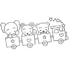 The Teddy Bear And Elephant On Train