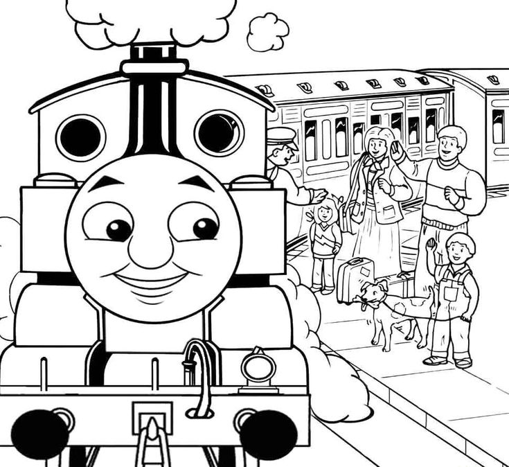The Train Lower Passenger Coloring Pages